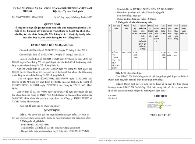 Lam Dong: Huy Hoang Phat co 'doc quyen' goi sua duong Da Xe - Lieng Krac 1?