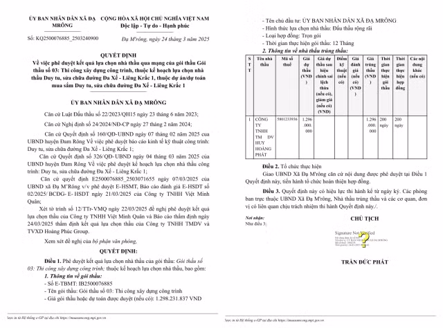 Lam Dong: Huy Hoang Phat co 'doc quyen' goi sua duong Da Xe - Lieng Krac 1?
