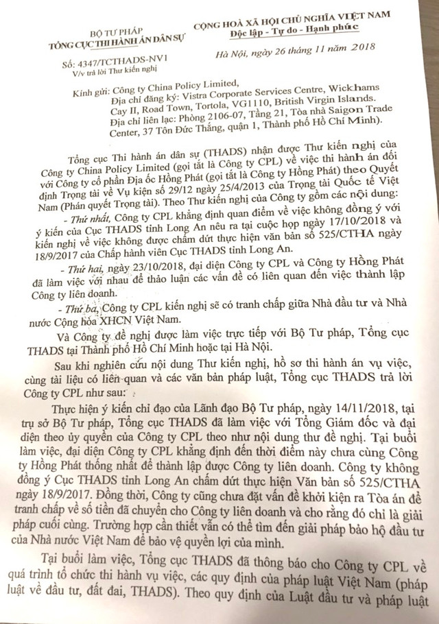 Thi hành án vụ tranh chấp dự án nghìn tỷ ở Long An: Cùng nhau... làm trái Thi hanh an vu tranh chap du an nghin ty o Long An: Cung nhau... lam trai