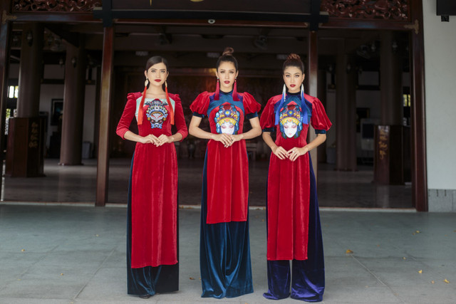 Hoa hau Phan Thu Quyen trong BTS ao dai 'Dang Viet muon noi' NTK ao dai Nhat Dung-Hinh-6