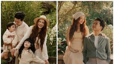 Nhã Phương khoe giây phút bình yên bên chồng con trước khi sinh lần 3