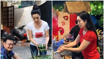 Thông lệ gói bánh chưng mỗi năm của gia đình NSND Trịnh Kim Chi vào dịp Tết