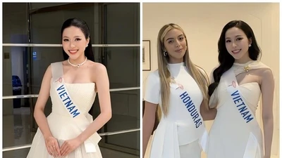 Hoa hậu Kiều Duy đẹp ngọt ngào ở Miss International 2025
