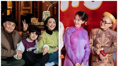 Đóng bố chồng con dâu, Xuân Hinh thân thiết với Thu Trang ở đời thường