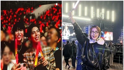 Đức Phúc - Erik - Hòa Minzy hào hứng xem concert của ca sĩ Mỹ Tâm