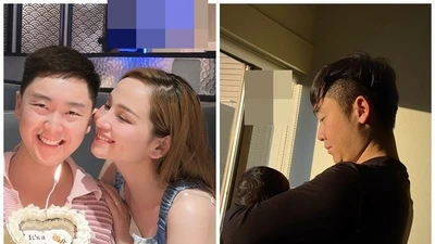 Chồng Hoa hậu Diễm Hương chăm sóc con trai mới sinh