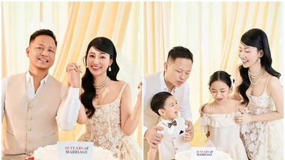 Á hậu Trà My kỷ niệm 10 năm hôn nhân bên chồng doanh nhân