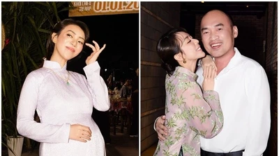 Thu Trang 'bế bụng bầu' tại sự kiện, được chồng chăm sóc khi làm phim 