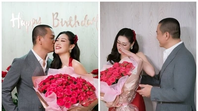 Hoa hậu Khánh Vân đón sinh nhật tại nhà, chồng tặng quà đặc biệt