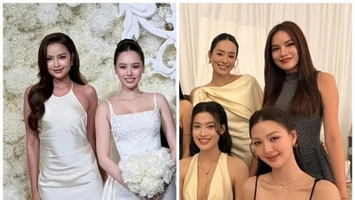 Sao Việt mừng Á hậu Đặng Hoàng Tâm Như lên xe hoa