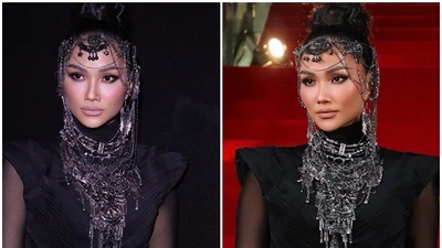 Hoa hậu H’hen Niê đẹp huyền bí trong sắc đen, thần thái cuốn hút