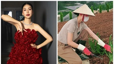 Bùi Quỳnh Hoa lộng lẫy trên thảm đỏ, giản dị khi ở nông trại