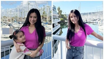 Y Phụng gây chú ý với vẻ ngoài trẻ trung khi xuất hiện bên con gái ở Mỹ