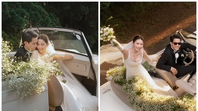 Ảnh cưới đẹp như mơ của Á hậu Quỳnh Châu và chồng doanh nhân