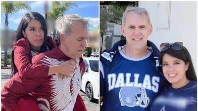 Ca sĩ Bích Tuyền được chồng doanh nhân cõng giữa phố ở Mỹ