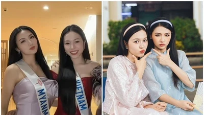 Hoa hậu Kiều Duy - mỹ nhân Myanmar Nana đọ sắc