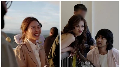 Khả Ngân gây chú ý khi hé lộ ảnh hậu trường phim đóng cùng tài tử Ấn Độ