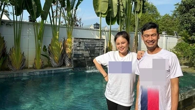 Tiết Cương thích thú khi ghé thăm biệt thự vườn ngập sắc xanh của Lê Giang