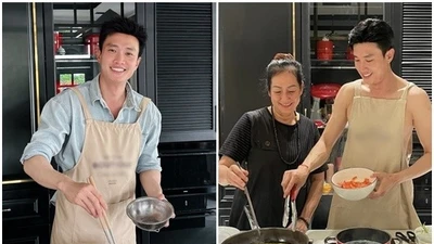 Quốc Trường trổ tài nấu ăn ở biệt thự 700 m2