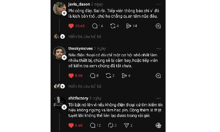 Nhiều người cho rằng không bật cũng chẳng ảnh hưởng đến an toàn bay.