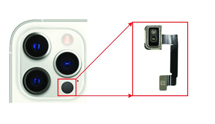 Lớp vỏ màu đen của cảm biến giúp hấp thụ ánh sáng thường nhưng vẫn cho tia hồng ngoại đi qua để đo “time-of-flight”.