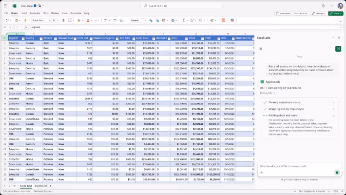Agent Mode trong Excel và Word sử dụng GPT-5 để tự động hóa tác vụ phức tạp.