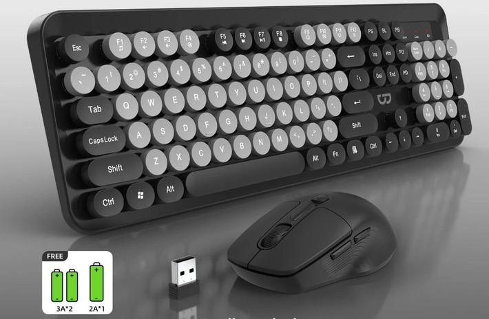 Bộ Goojodoq Silent kèm chuột là giải pháp kinh tế, thiết kế công thái học giúp giảm mỏi cổ tay.