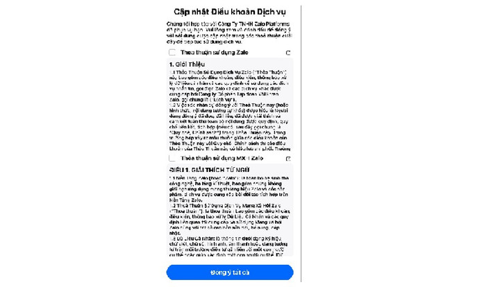 Đáng chú ý, nếu không chấp nhận điều khoản cập nhật, tài khoản Zalo có thể bị xoá sau 45 ngày, khiến nhiều người cho rằng ứng dụng đang “ép” người dùng.