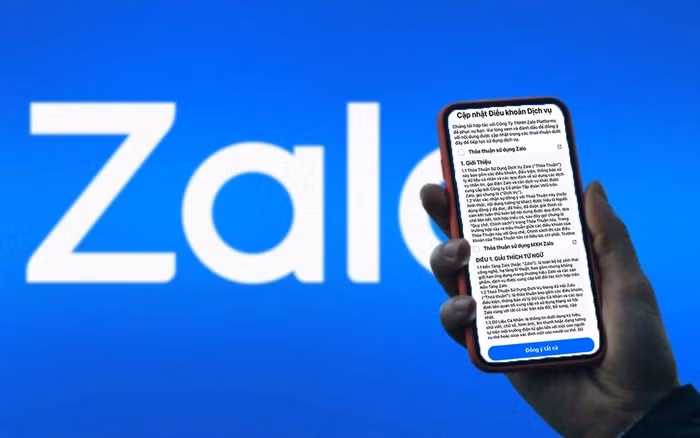 Trong trường hợp người dùng không chấp nhận Điều khoản sử dụng, Zalo cho biết họ không có cơ sở pháp lý để tiếp tục cung cấp dịch vụ và buộc phải xóa dữ liệu.