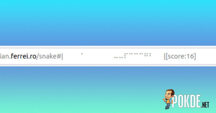 Phiên bản có tên URL Snake mô phỏng lối chơi gốc dù không gian hiển thị chỉ vỏn vẹn vài ký tự. (Ảnh: Pokne.net)