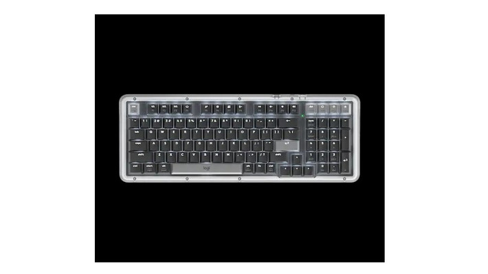 Thiết kế khung trong suốt, đèn nền trắng và gasket mount giúp gõ êm, giảm rung.