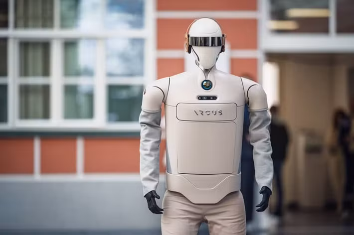 Arkus là sản phẩm do Đại học Kinh tế Quốc gia HSE phối hợp cùng tập đoàn nông công nghiệp EFKO phát triển thông qua Viện Hệ thống Robot, một tổ chức mới thành lập chỉ trong vòng một năm nhưng đã đặt mục tiêu xây dựng không chỉ một robot đơn lẻ mà là cả một hệ sinh thái giao hàng tự động hoàn chỉnh, bao gồm robot, trạm bảo trì tự động và mạng lưới tủ nhận hàng, hướng tới mô hình logistics hoàn toàn mới trong đô thị hiện đại.