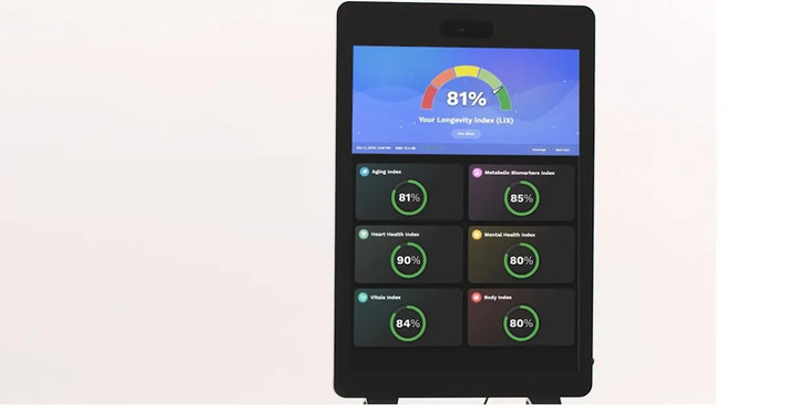 Người dùng nhận được thông tin về tim mạch, mức độ căng thẳng và nguy cơ bệnh tiềm ẩn ngay sau khi quét.