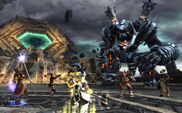 2. Rift mở ra thế giới Telara đầy biến động, nơi các khe nứt phun trào quái vật từ nguyên tố Lửa, Nước, Gió và Đất.