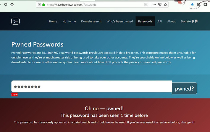 Nếu kết quả báo đỏ, mật khẩu đã bị lộ và cần đổi ngay để tránh nguy cơ bị hack.