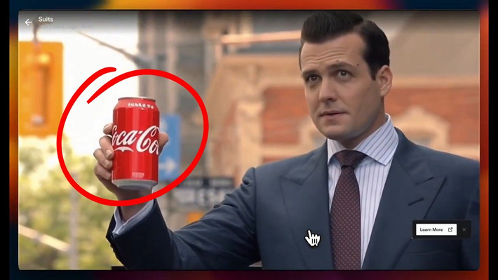 Thay vì quảng cáo truyền thống, Halftime khiến nhân vật trên màn hình tạm dừng để giới thiệu sản phẩm.