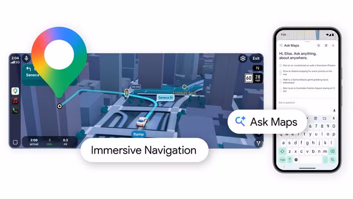 Google Maps hiện cũng đã tích hợp tính năng Ask Maps sử dụng trí tuệ nhân tạo Gemini, cho phép người dùng tìm kiếm địa điểm bằng cách trò chuyện tự nhiên như “quán cà phê yên tĩnh gần tôi” hay “nhà hàng mở khuya có chỗ đậu xe”.