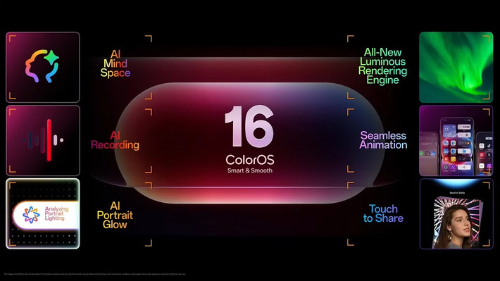 ColorOS 16 mang thiết kế mới lấy cảm hứng từ ánh sáng và bóng tối trong tự nhiên.