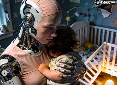 Lamar thừa nhận việc nuôi con cùng AI sẽ đặt ra nhiều thách thức tâm lý, đặc biệt khi trẻ em so sánh gia đình mình với những gia đình khác.(Ảnh: futuretech)