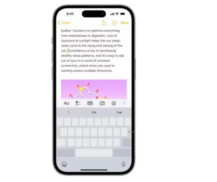 Bàn phím có thể biến thành trackpad chỉ bằng cách nhấn giữ phím cách.