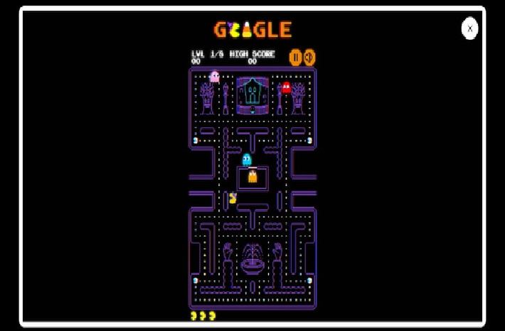 Dịp Halloween 2025, Google còn mang PAC-MAN trở lại trang chủ với phiên bản đặc biệt kỷ niệm 45 năm ra đời.