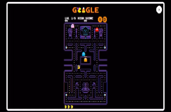 Dịp Halloween 2025, Google còn mang PAC-MAN trở lại trang chủ với phiên bản đặc biệt kỷ niệm 45 năm ra đời.