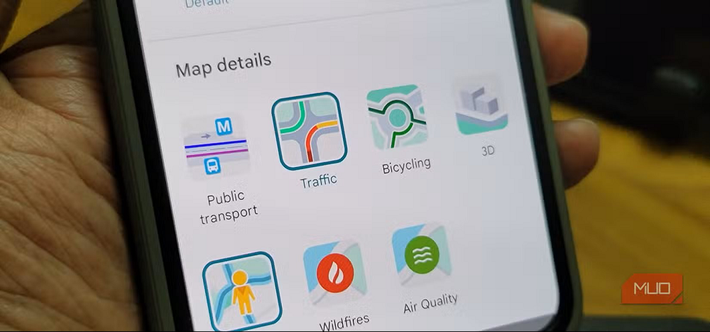 Ngoài ra, lớp bản đồ Traffic layer cho phép kiểm tra tình trạng giao thông theo thời gian thực thông qua các dải màu xanh, vàng và đỏ.(Ảnh: MUO)