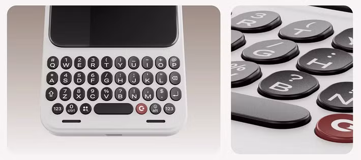 Điểm nhấn lớn nhất là bàn phím QWERTY vật lý có đèn nền, hỗ trợ cảm ứng cuộn nội dung, đi kèm đèn Signal đổi màu để nhận biết thông báo mà không cần bật màn hình.