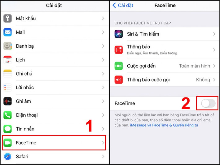 Để phòng tránh, người dùng nên tắt FaceTime trong phần Cài đặt của iPhone.