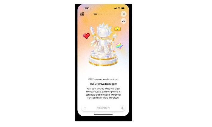 “Your Year with ChatGPT” cho phép người dùng nhìn lại một năm tương tác với AI thông qua các chủ đề hội thoại nổi bật nhất.