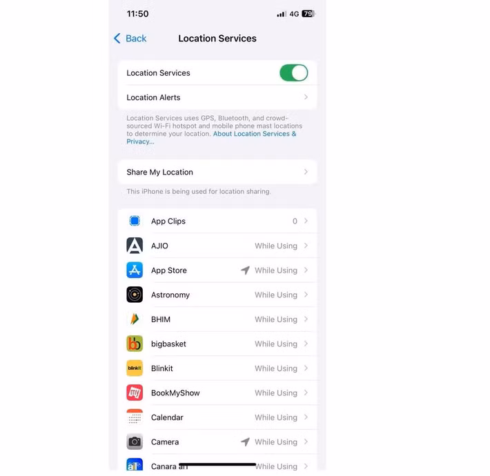 Siết chặt quyền truy cập GPS ngăn ứng dụng chạy ngầm và tiết kiệm pin đáng kể.