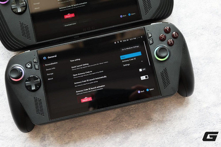 Màn hình 7 inch Full HD 120Hz hỗ trợ Freesync Premium mang đến hình ảnh sắc nét và chuyển động mượt mà khi chiến game nặng.(Ảnh: Genk)