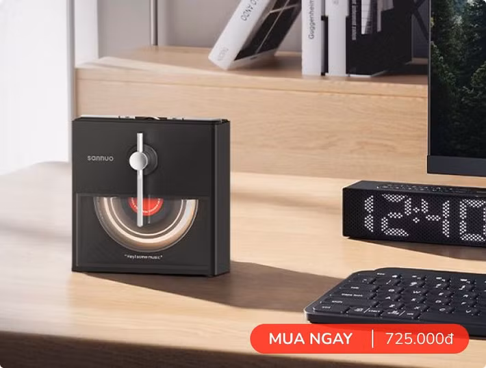 Sannuo YE03 với đĩa xoay phát sáng mang phong cách hiện đại, thích hợp bàn làm việc.