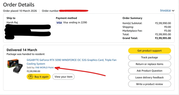 Người mua đã quay video mở hộp làm bằng chứng và yêu cầu hoàn tiền. Tuy nhiên, sau 8 ngày điều tra, Amazon từ chối hoàn trả, khiến cộng đồng mạng phẫn nộ.